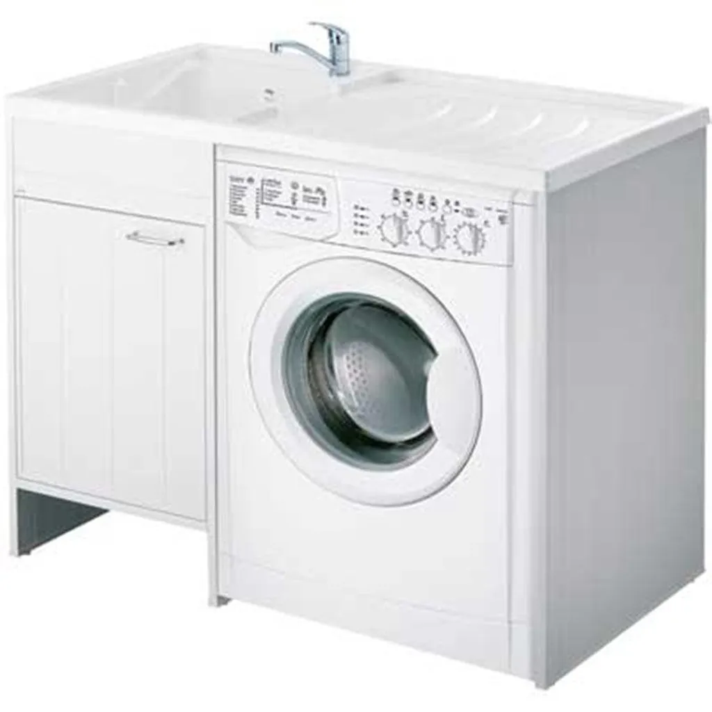 Meuble lave-linge Junior robuste avec rangement 1 porte côté droit - 105cm