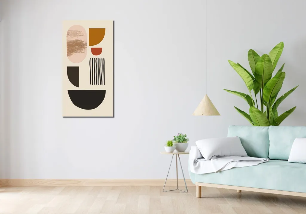 Image 50 x 100 cm Texture et pastel pour une Ambiance Salon Zen - 2