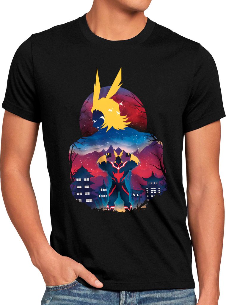 style3 All Might Nights Herren T-Shirt superhero japan acade mia manga