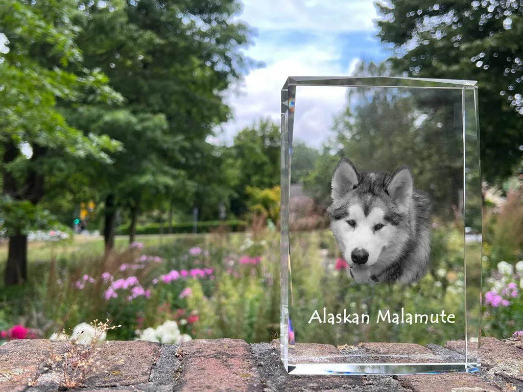 Cadeau Propriétaire Malamute d'Alaska : Photo dans le Verre Art-Dog