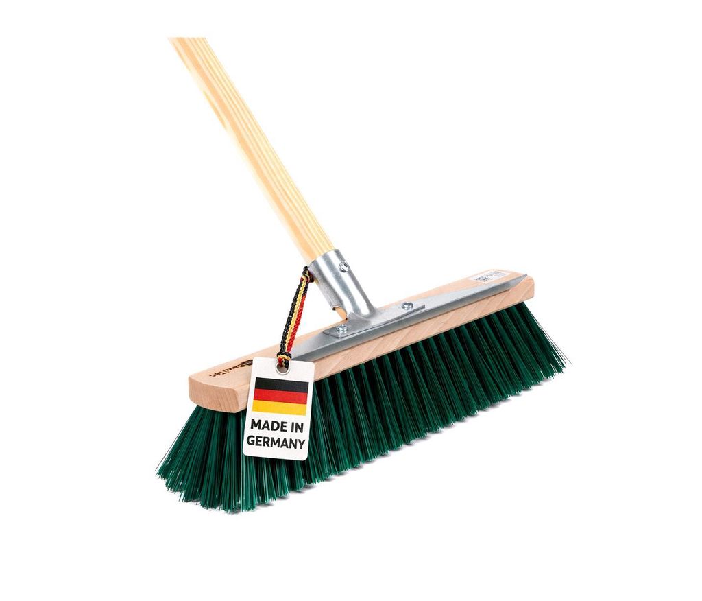 Hochwertiger Gartenbesen 40cm Breit mit Metall-Kratzleiste Produktbild 