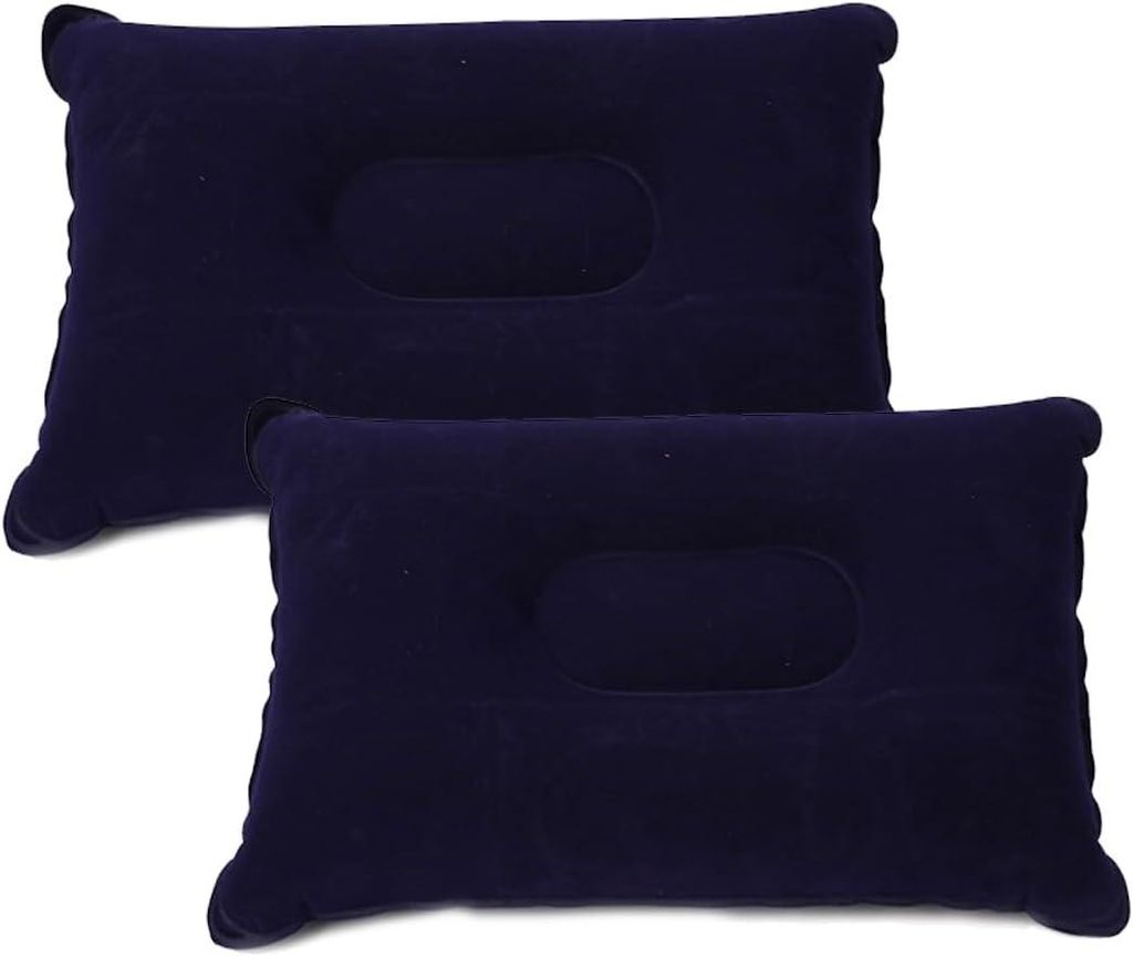 2 aufblasbare Campingkissen 34×22 cm für Erwachsene/Kinder, Produktbild 