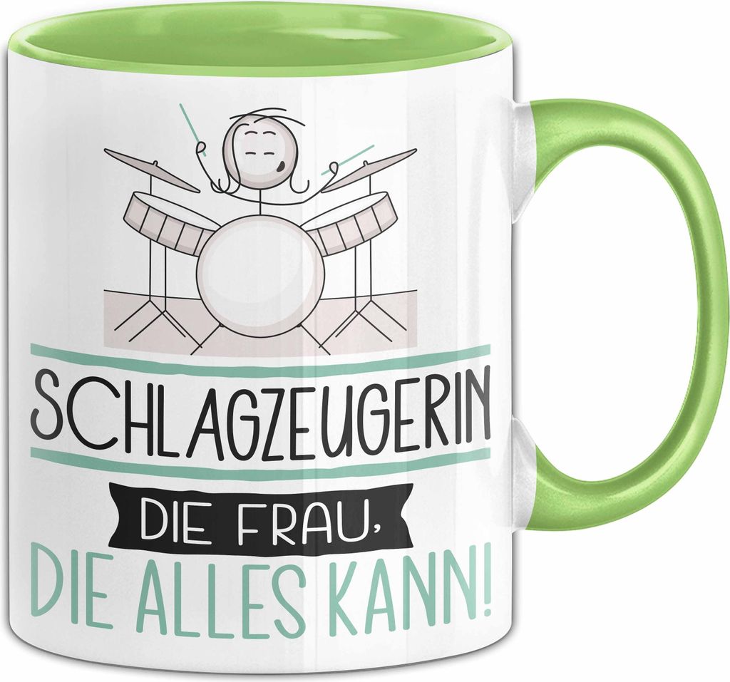 Schlagzeugerin Geschenk Tasse Becher Die Frau Die Allen Produktbild 