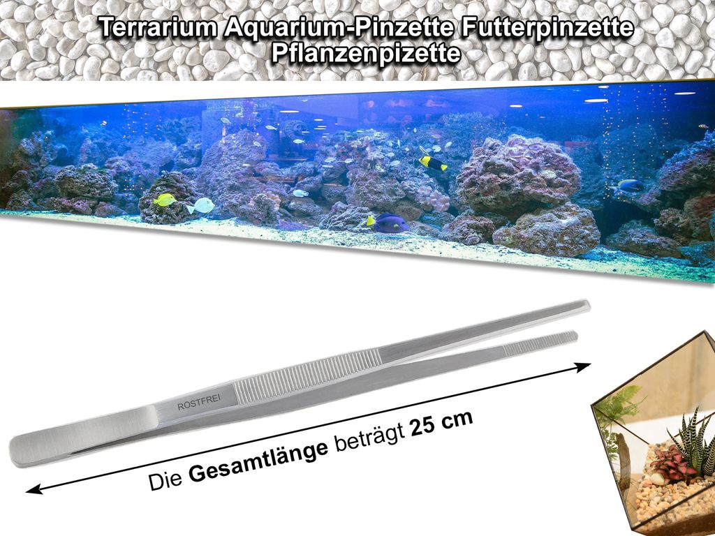 35,0 cm InstrumenteNrw Aquarium Pinzette Gerade Futterpinzette Pflanzenpinzette 9 cm bis 60 cm 