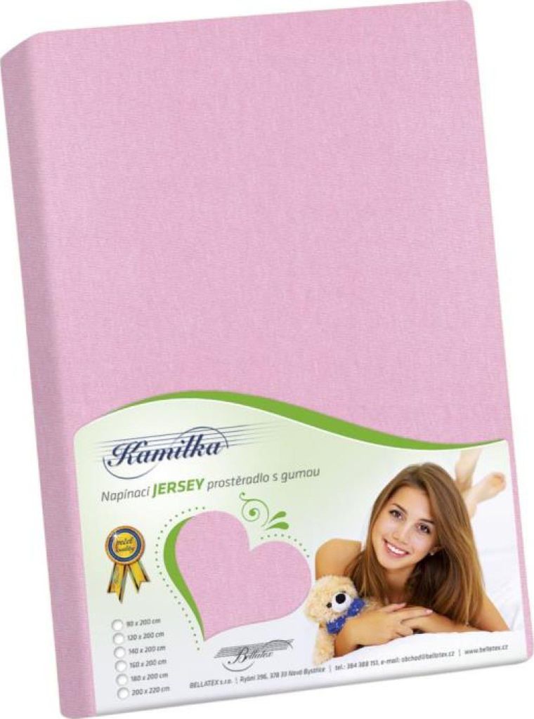 Jersey Bettlaken - Rosa - 90x200