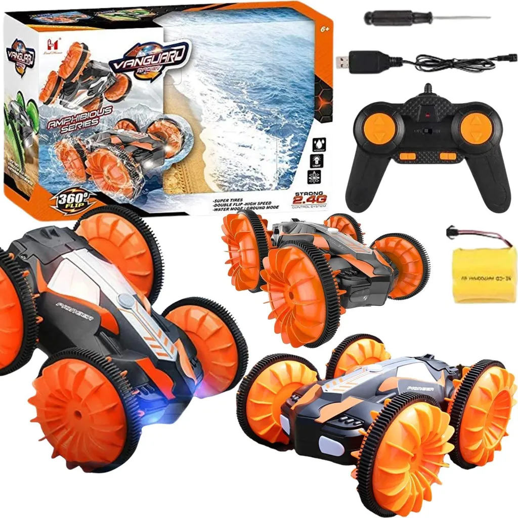 Voiture de cascade amphibie rotative 360 à double face réversible
