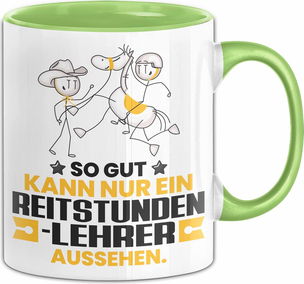 Reitstundenlehrer Geschenk Tasse So Gut Kann Nur Ein Reitstundenlehrer Aussehen Geschenkidee Kaffee-Becher (Grün)