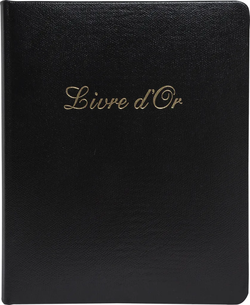Livre d'Or Exacompta Alpille en Cuir Noir 140 Pages Ivoire 4711E