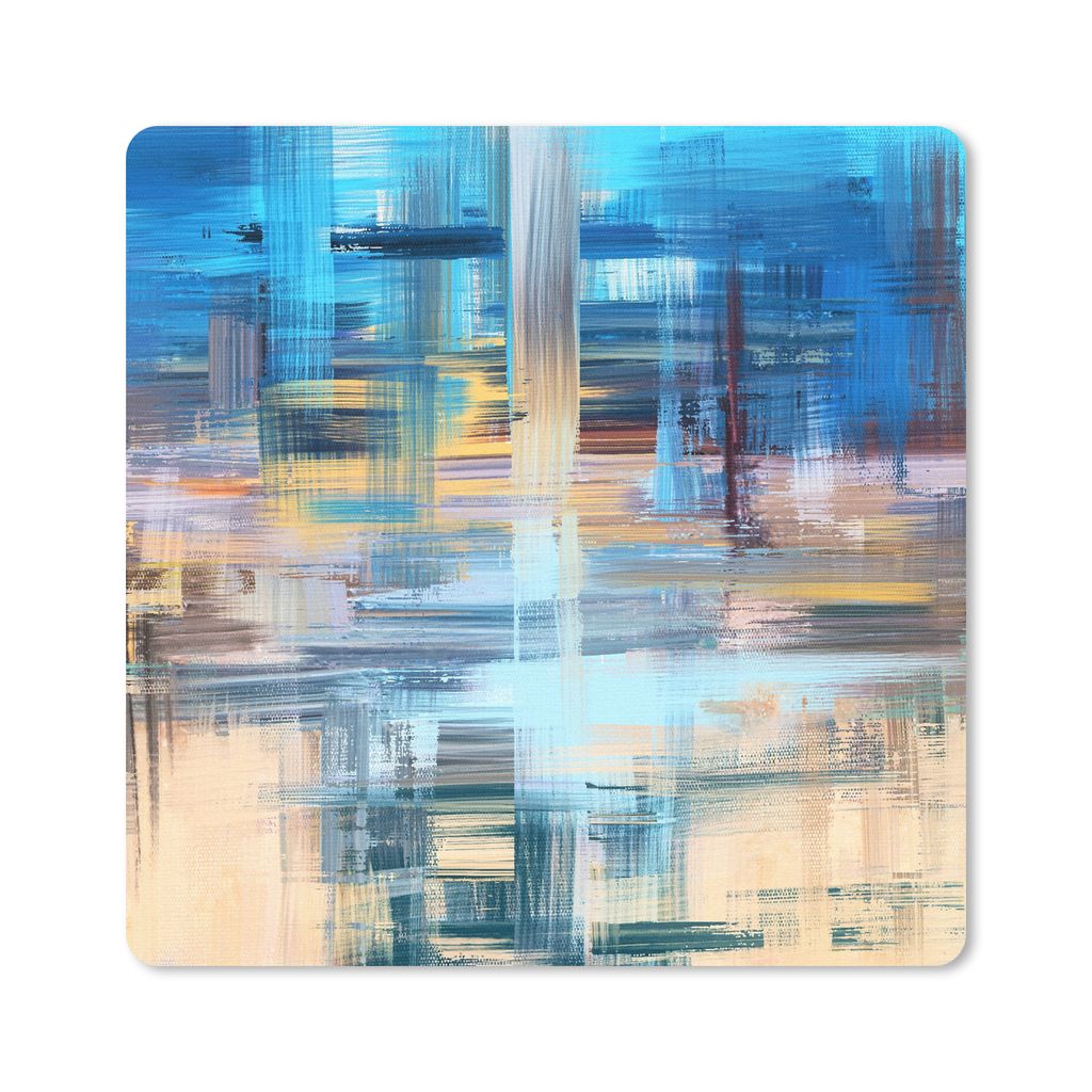 MuchoWow Mauspad Mousepad Ölfarbe - Abstrakt - Malerei 30x30 cm - Mousepads - Maus Mat - Pad - Mausunterlage - Gaming