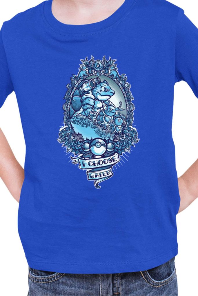 Kinder T-Shirt Japan Manga Anime Comics Pokemon 029, / Blau