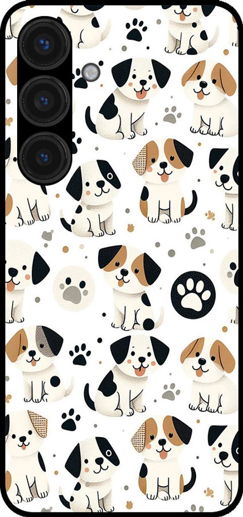 Handyhülle passend für Samsung Galaxy S24 mit Hundedruck - TPU Back Cover Case Dog Design