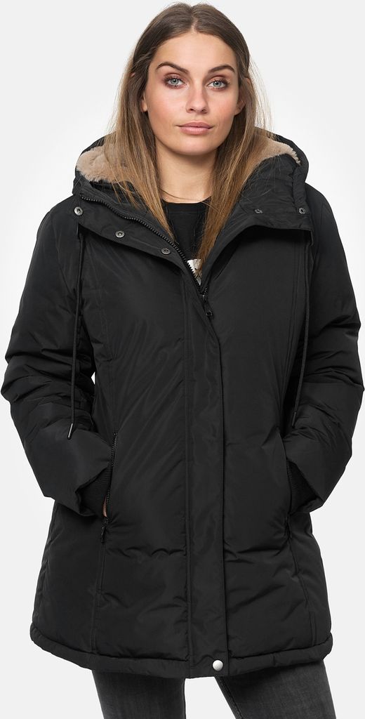 Frauen Winterjacke mit Kapuze TONG Black L Lonsdale