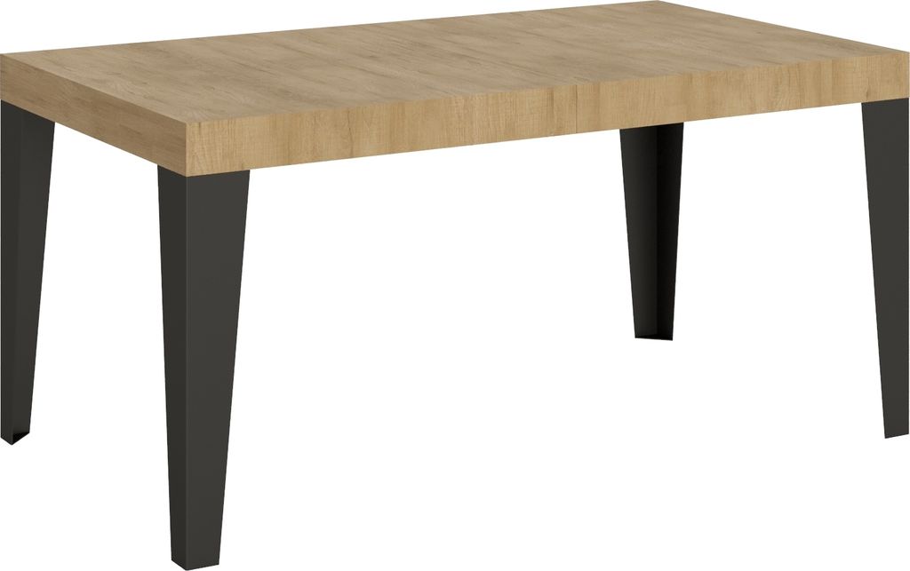 ITAMOBY - Ausziehtisch 160/244x80 cm Flame Eiche Natur Tischbeine Anthrazit