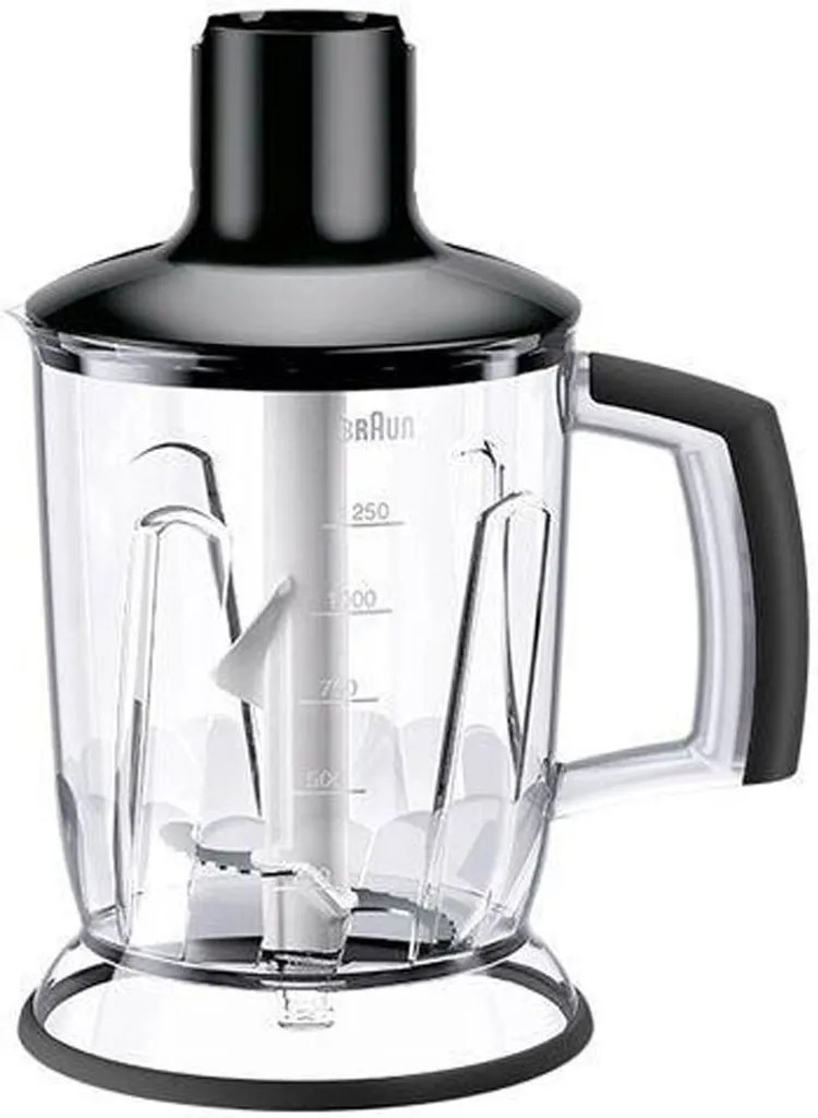 Hacher et Mixer Facilement avec l'Accessoire Braun MQS601BK Transparent