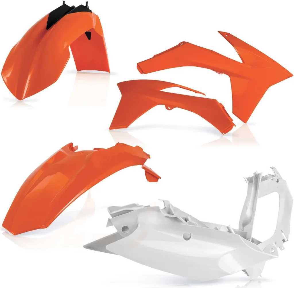 Kit carénage KTM 2012 Acerbis orange blanc haute résistance 5 éléments