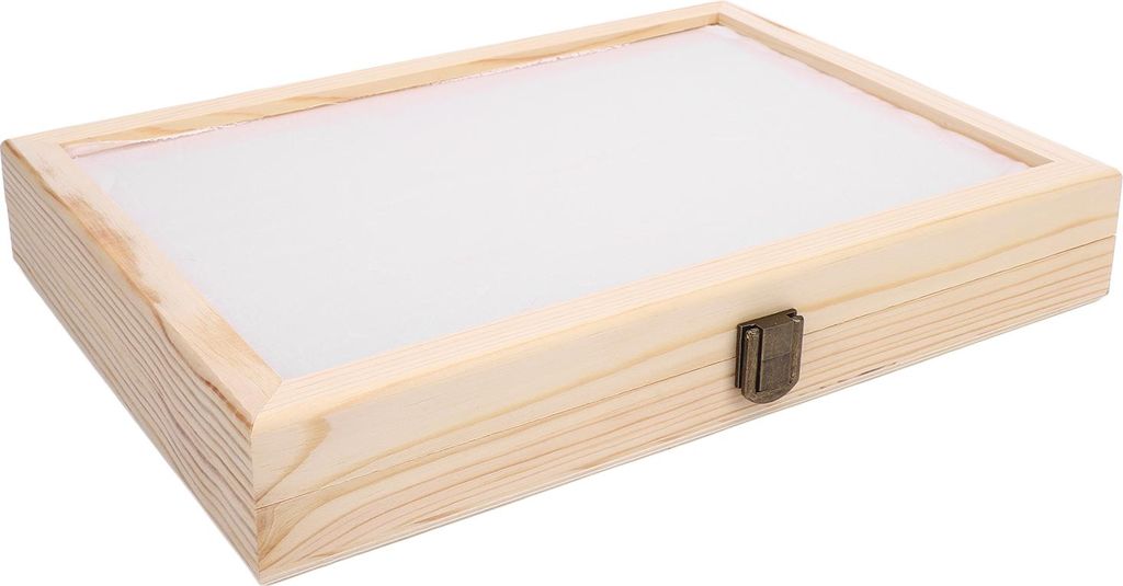 Filmkassetten-Vitrine mit 30 Fächern, minimalistische staubdichte Aufbewahrungsbox aus Massivholz für 135