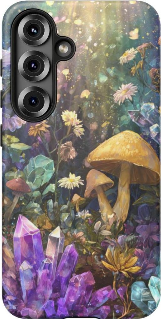 Magische Kristalle und Pilze – Hülle Kompatibel mit Galaxy S25