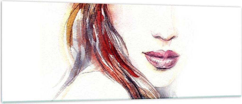 Bilder auf glas - Dame perfekt Kleid Eleganz - 140x50cm - Glasbilder - Wandbilder - Kunstdruck - zum Aufhängen bereit - Wanddekoration aus Glas - ...