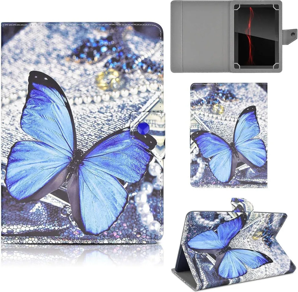 Pochette tablette 10 pouces bleue à fermeture magnétique puissante