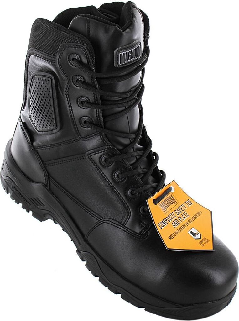 MAGNUM Strike Force 8.0 Leather S3 - Herren Sicherheitsstiefel Sicherheitsschuhe Schwarz M801551-021 , EU 40 UK 6.5
