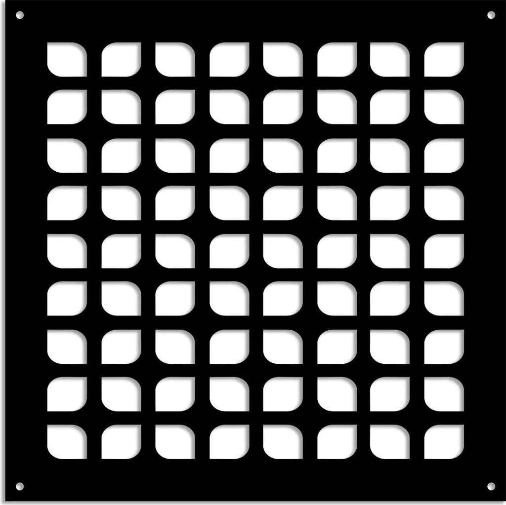 Pannello PVC Traforato Nero 48x48 cm - Parasole e Divisorio Design