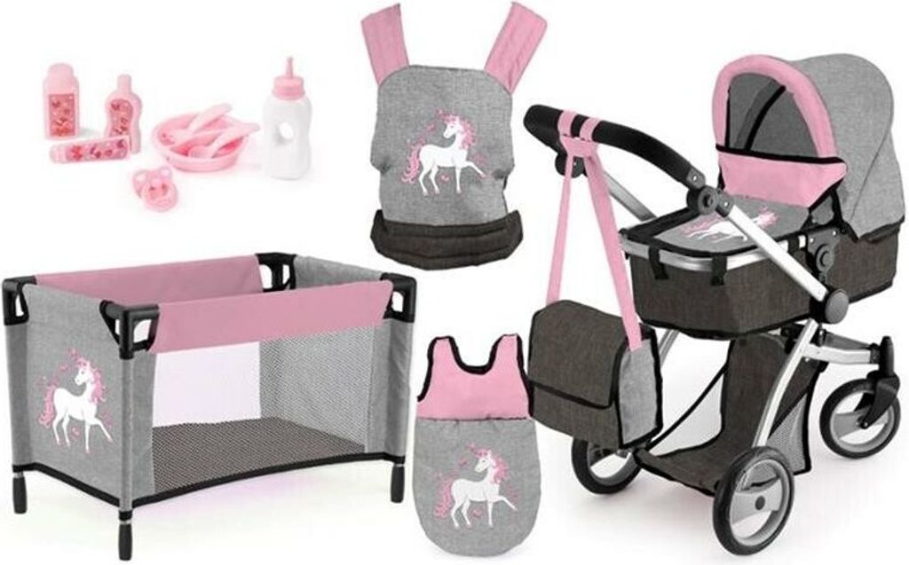 Bayer Design 18333AC Kombi-Puppenwagen Mega Set, wandelbar, Produktbild 