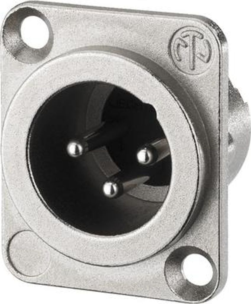 MONACOR NC-3MDLX NEUTRIK-XLR-Einbaustecker, 3-polig