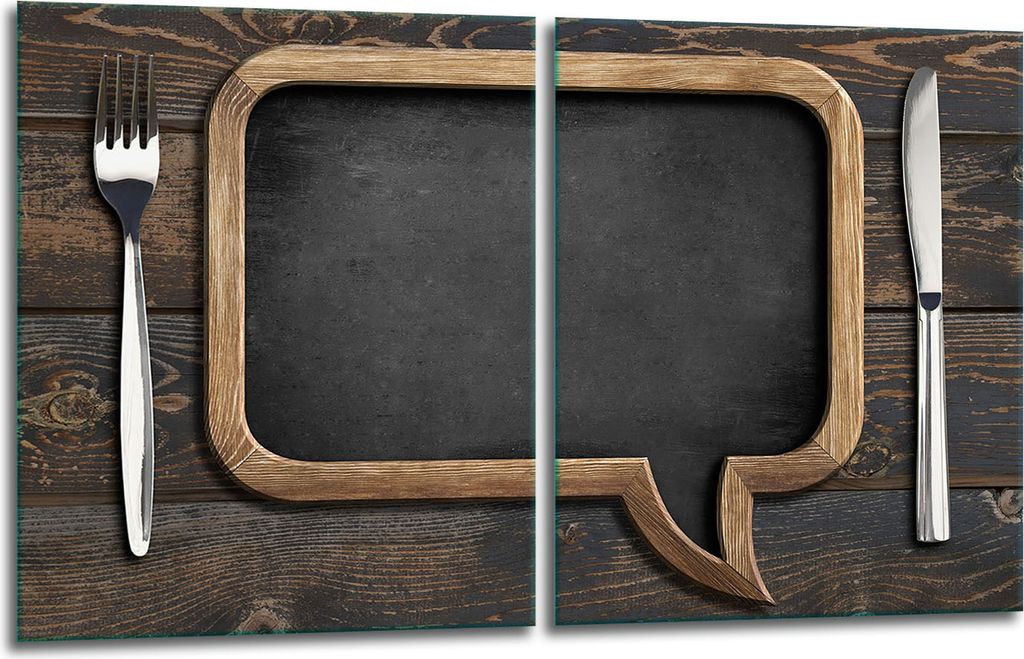 Herdabdeckplatten 2x40x52 Glaskeramikfeld 2-Teilig Glas Spritzschutz Küche