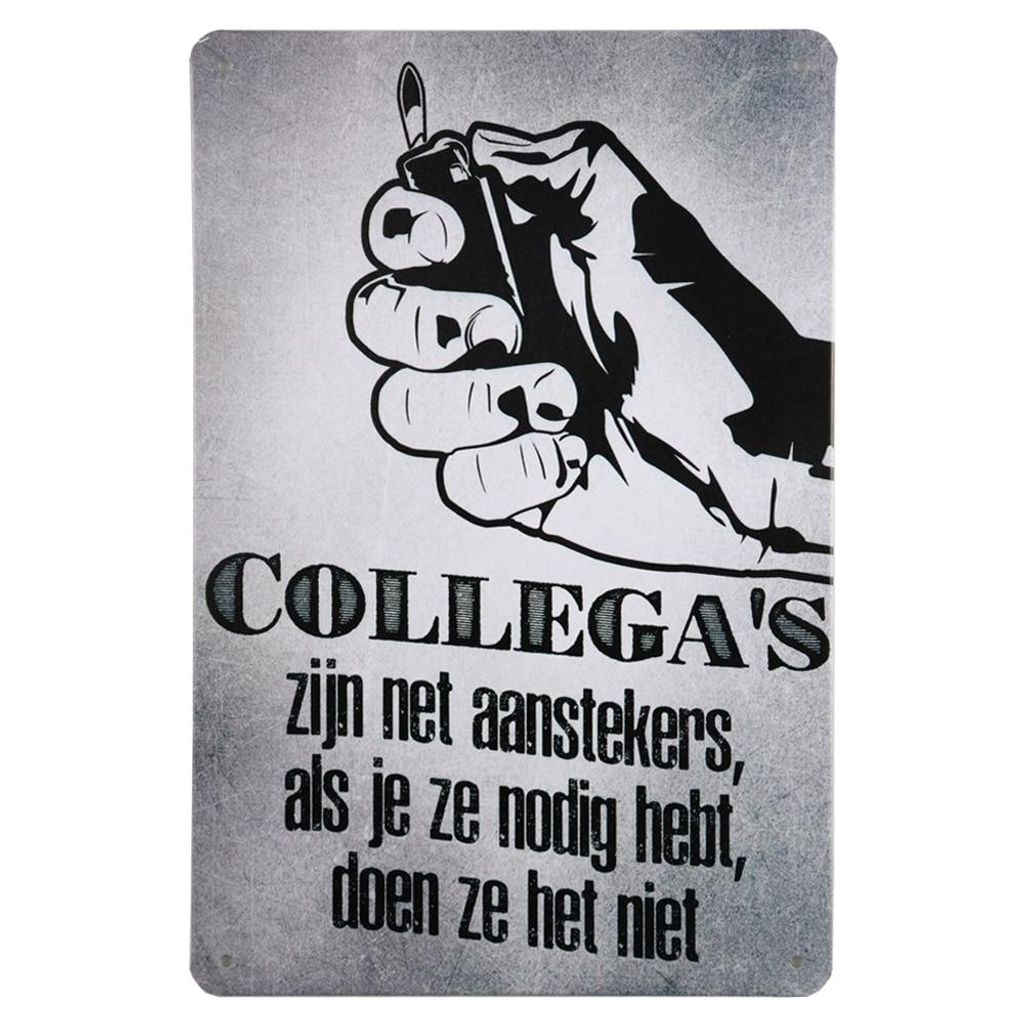 Kollegen und Feuerzeuge Blechschild - Metallschild - Vintage blechschild - Metall poster - Retro blechschild.
