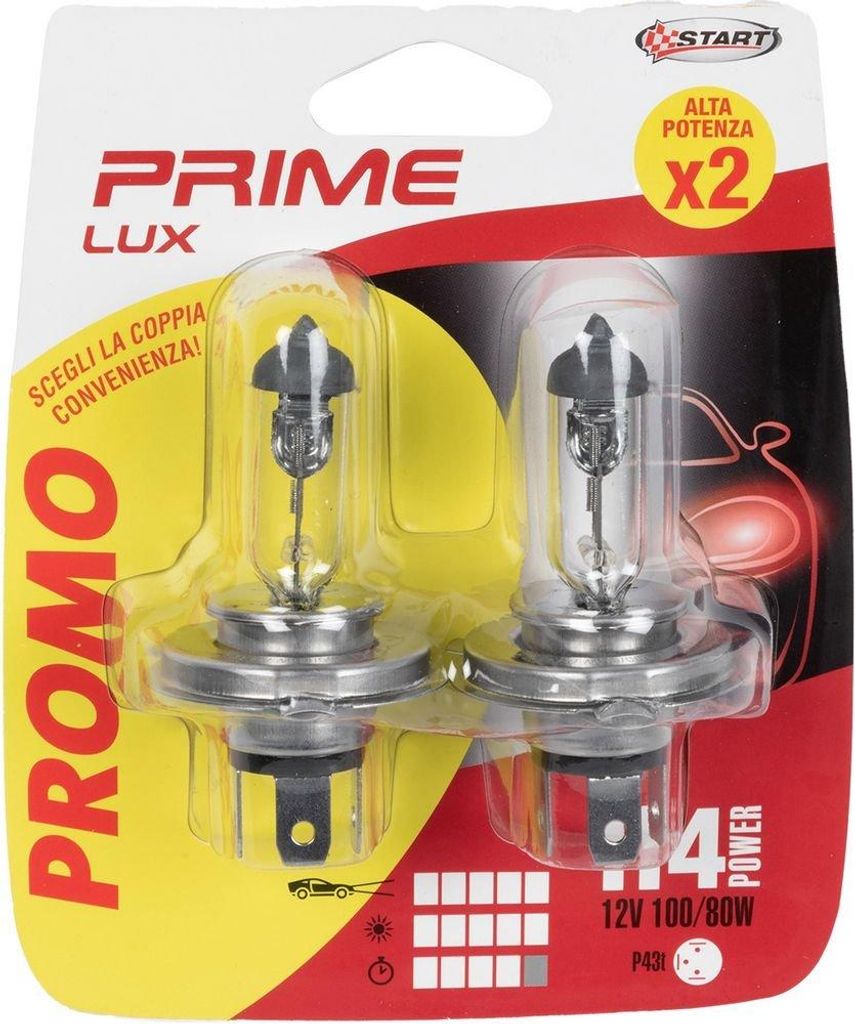 START Paar Halogen-Autolampen H4 12V 100/80W P43t