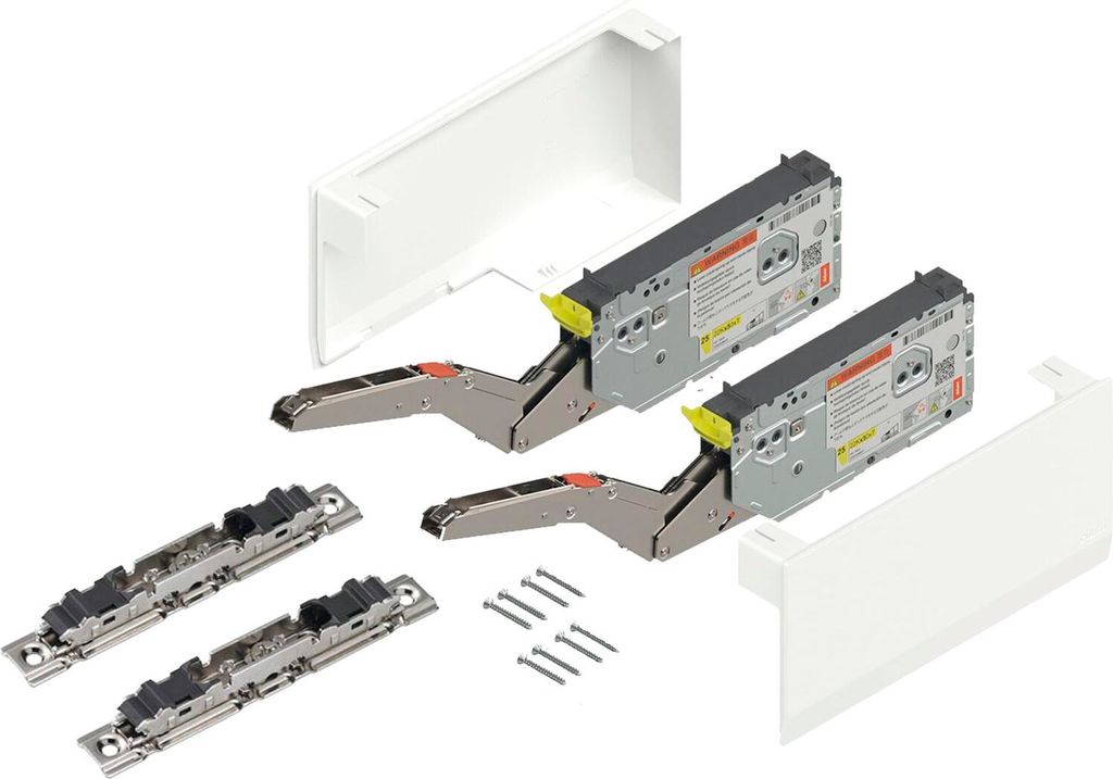 BLUM Kraftspeicher Set LF 1730-5200 + Befestigung & Abdeckung weiß | Hochklappe