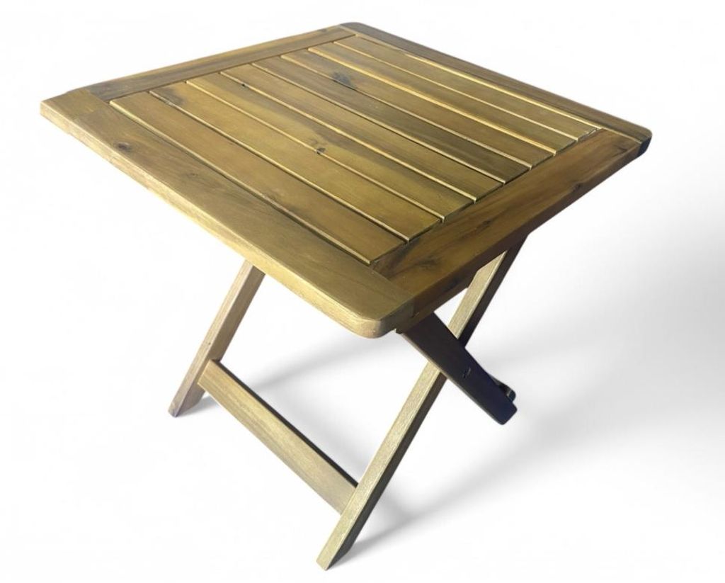 Akazienholz Gartenklapptisch Beistelltisch 46 cm