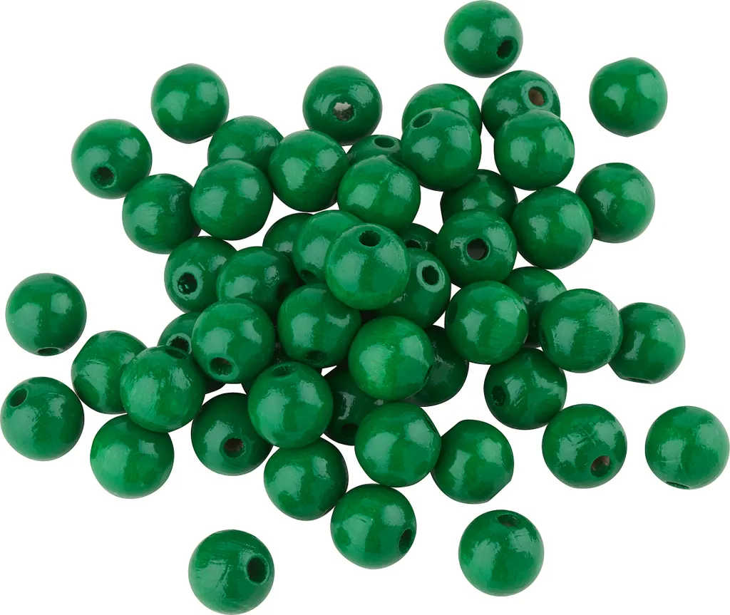 Perles en bois vert 10 mm : solution pour vos finitions de bijoux et DIY