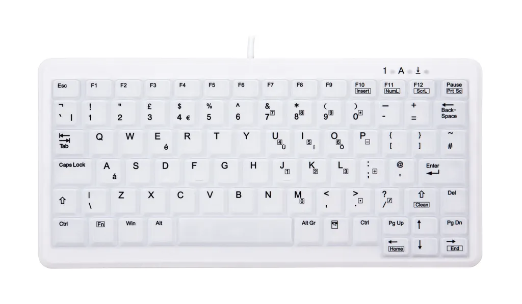 Clavier Filaire CHERRY AK-C4110 Blanc Hygiénique et Robuste QWERTY UK