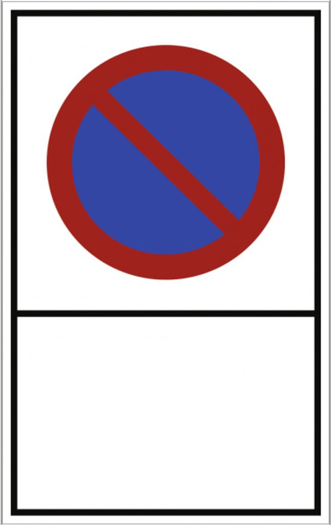 Dreifke Schild Eingeschränktes Haltverbot - zur Selbstbeschriftung, Alu, 250...