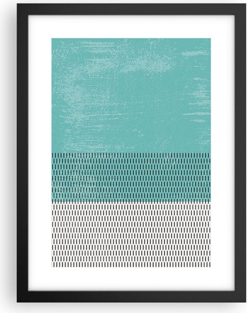 Gerahmtes Poster - Schwarzer Rahmen - Abstraktion Modern Striche - 30x40 cm - Wand Bild - Wanddeko - Wandbilder - Kunstposter - Wandposter - Bilder...
