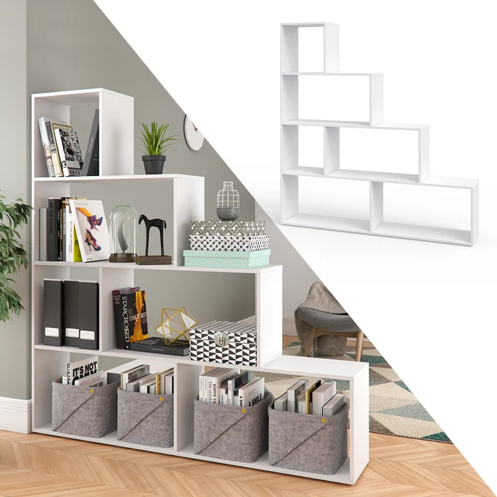 Étagère Blanche Grande Capacité Vicco 163x155cm avec 10 Compartiments - 2
