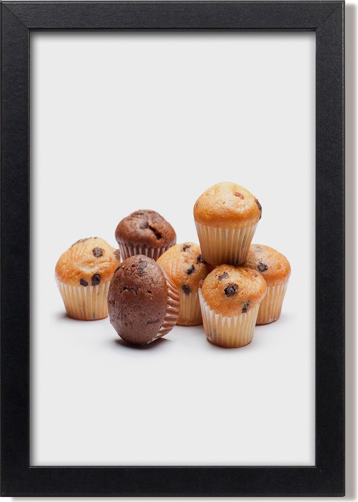 Bild 20x30 MDF-Rahmen, Wandkunst Muffins
