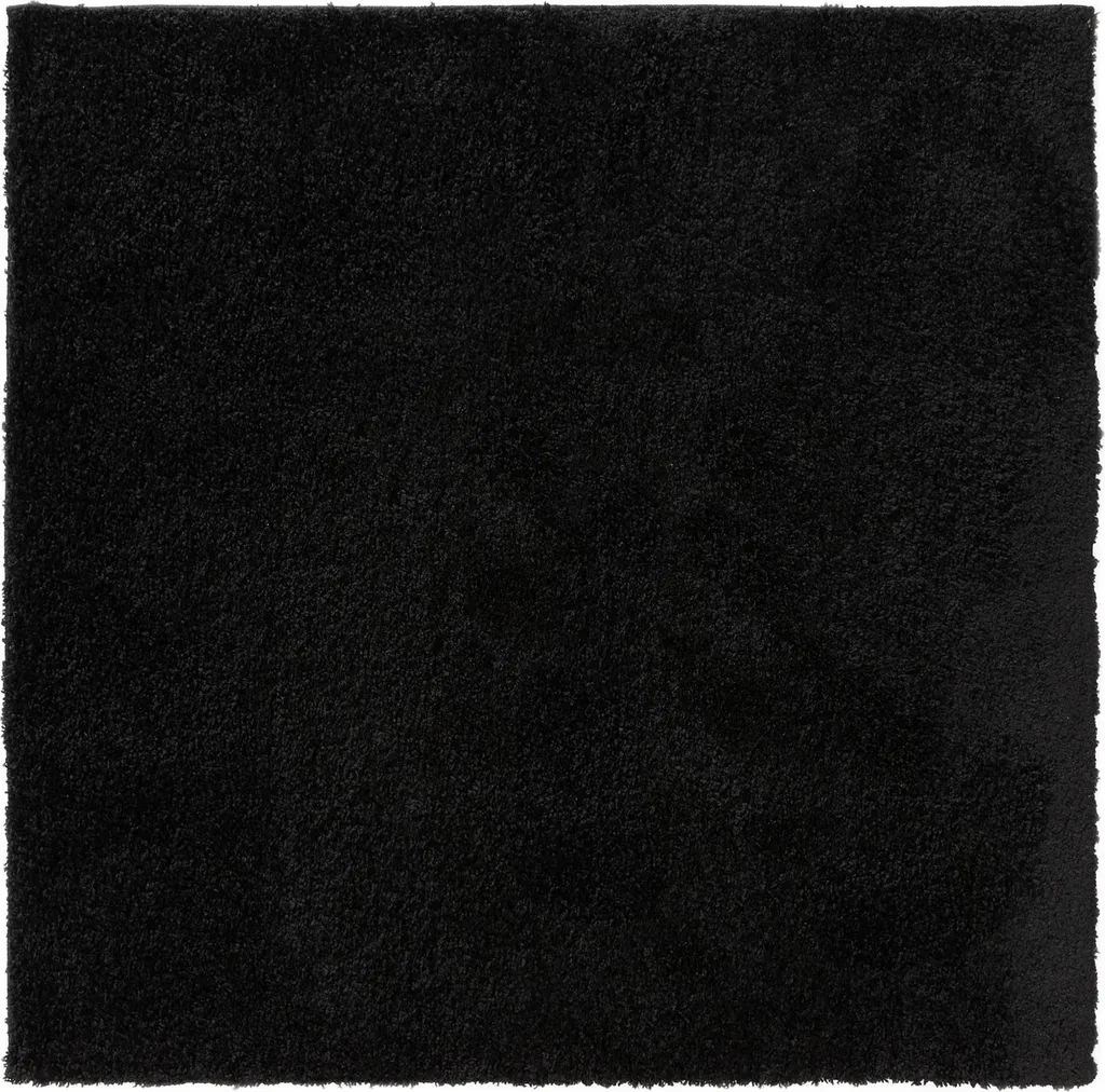 Tapis Sofia Noir 160x160 cm Moelleux et Doux à Poils Longs Interiyou