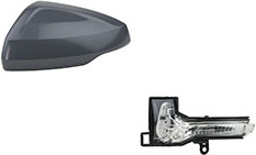 Johns, Spiegelkappe + LED-Spiegelblinker passend für VW Polo 17 AW BZ 06/17- Links Fah. 2G0857537A 2G0857537AGRU 2G0949101