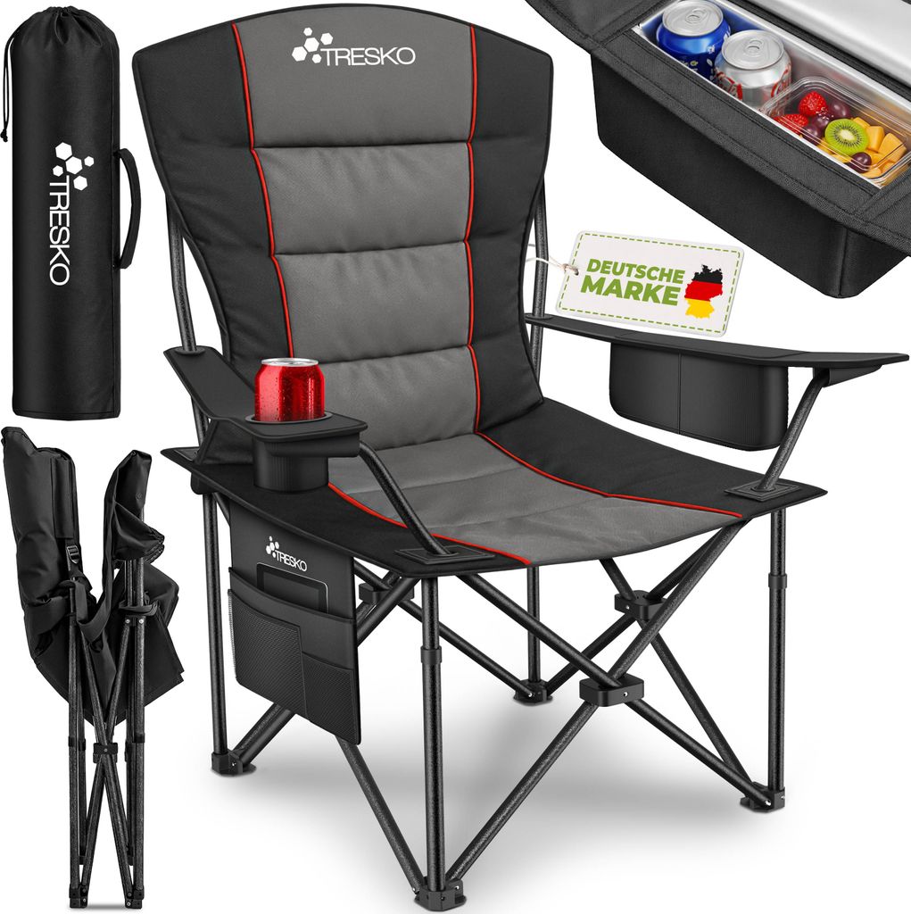 TRESKO® Campingstuhl Faltbar bis 200kg | Faltstuhl mit Produktbild 
