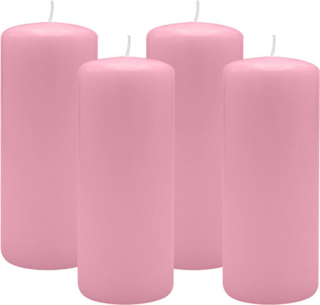 4er Set Adventskranzkerzen Rosa Ø 60 x 120 mm
