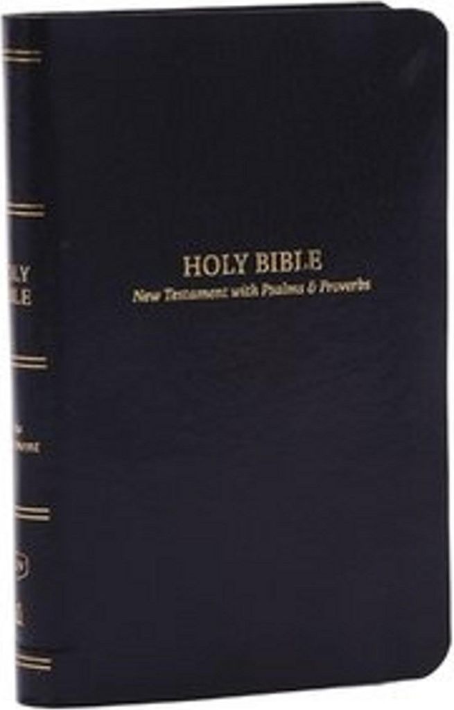 KJV Holy Bible: Pocket New Testament with Psalms and Proverbs, Black Leatherflex, Red Letter, Comfort Print: King James Version