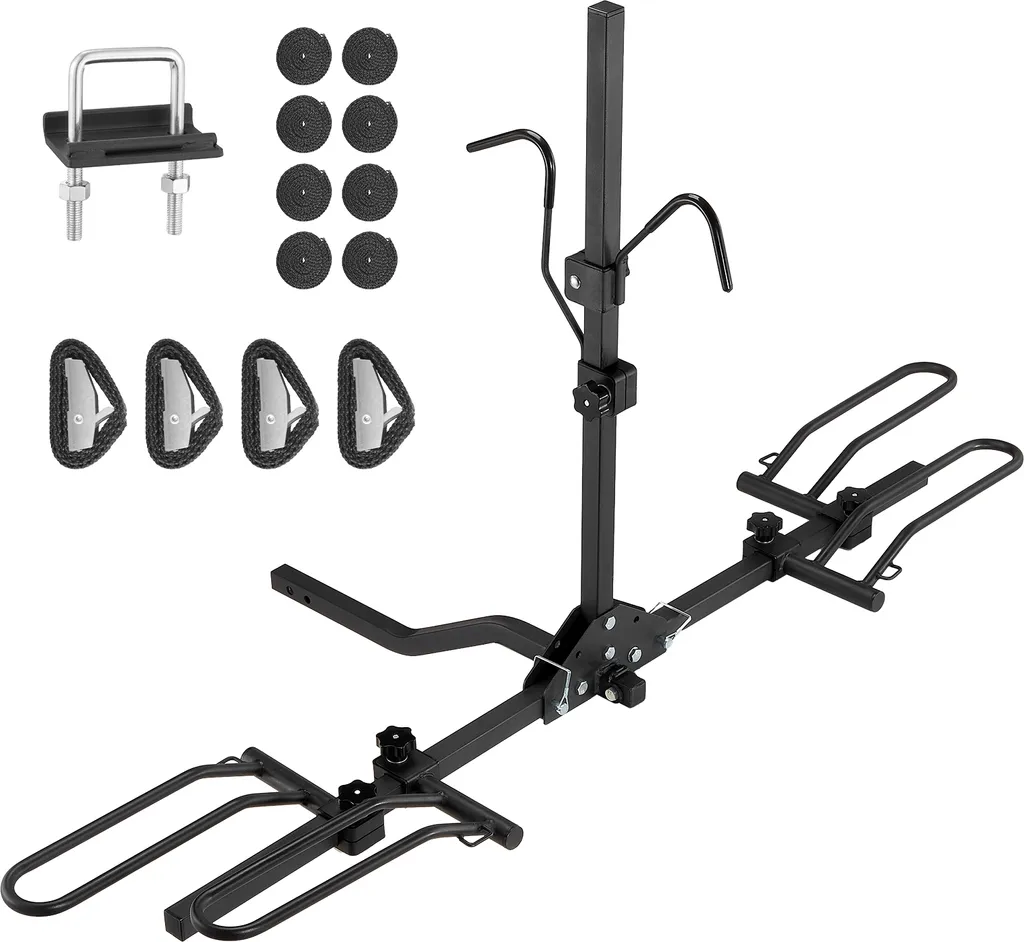 Porte-vélo 2 vélos pliable VEVOR avec adaptateur attelage 32/50 mm