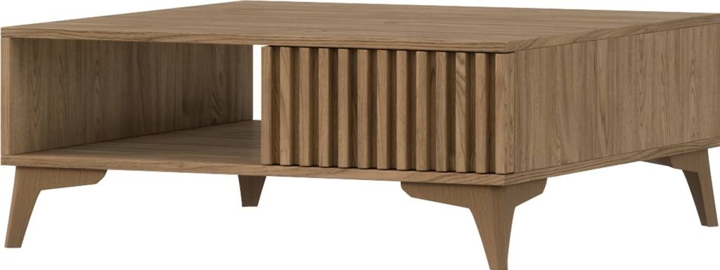 Konferenční stolek se zásuvkou ENTSIAN 80x80cm, dub artisan Obrázek produktu 