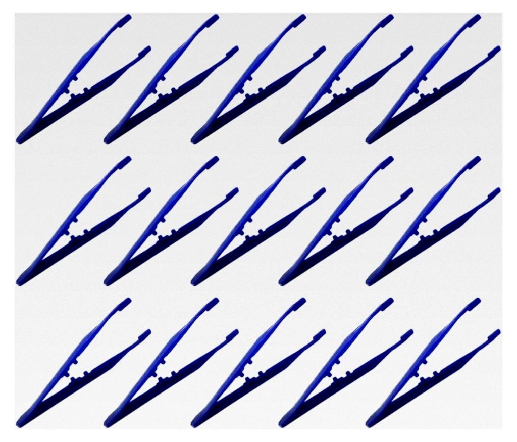 Einwegpinzette aus Kunststoff 10,5 cm für Bastelarbeiten und präzise Handhabung im Haushalt und Labor