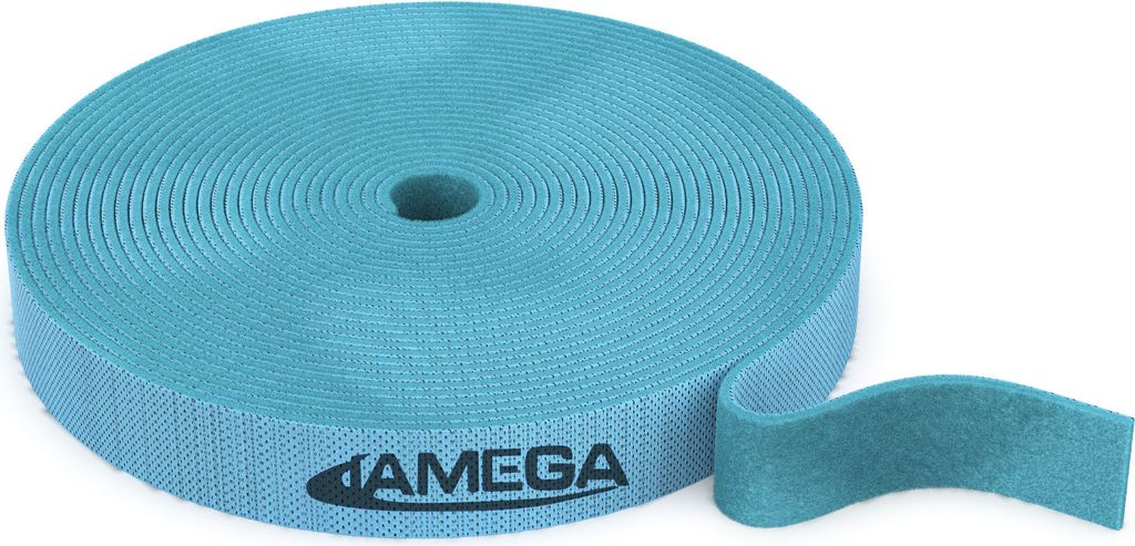 Klett-Kabelbinder Klettband Rolle wiederverwendbar Klettverschluss Blau, 5m