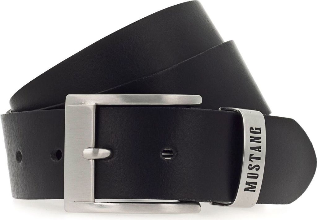 MUSTANG Leder Gürtel Classic Leather Belt W105 Black schwarz
