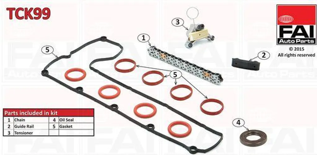 FAI AutoParts TCK99 Kit de Chaîne de Distribution OE 0816F6 pour Focus