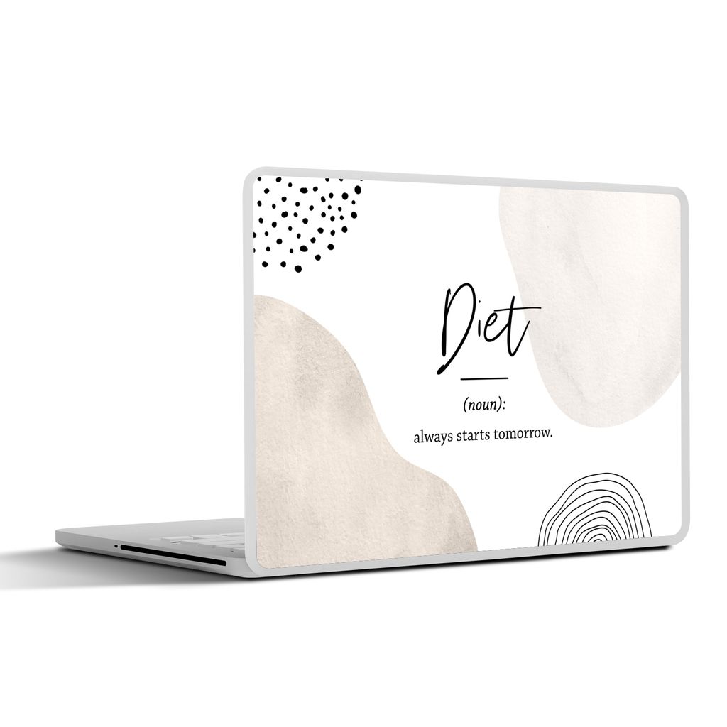 MuchoWow Laptop Aufkleber Sticker Cover Diät - Sprichwörter - Wörterbuch - Zitate - Definition der Diät 32.5x23.5 cm - Sticker für Laptop - ...